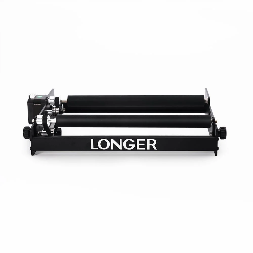 LONGER Laser Engraver Rotary Roller, Y-axis Rotary Roller 360° Rotation for Laser Engraver Engraving Cylindrical Objects Tumblers Cans Cups Bottles, Adjustable 6-200mm Diameters
