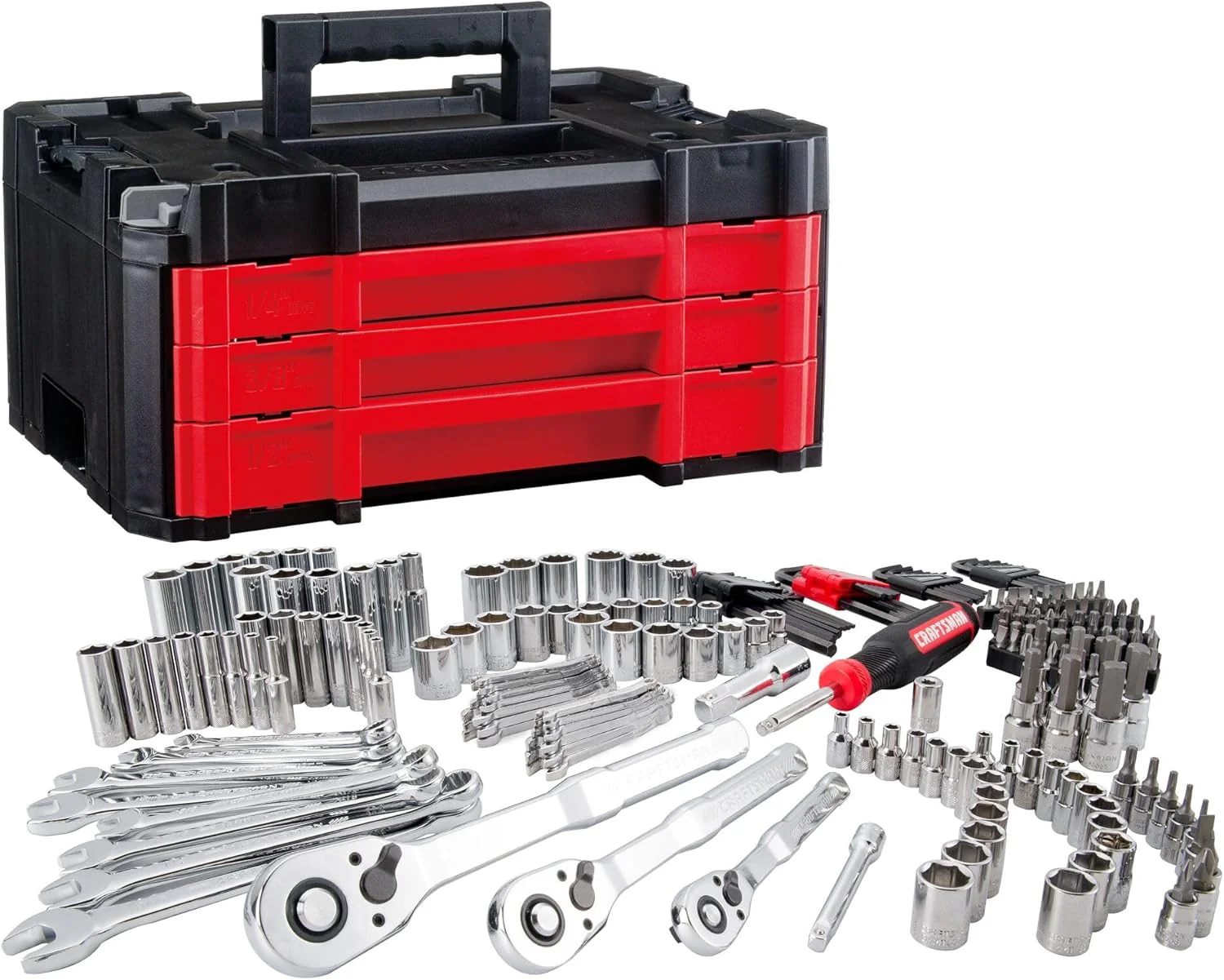 Craftsman 262-Piece Mechanic Tool Set Metric Socket Set Car and Motorcycle Tool Kit