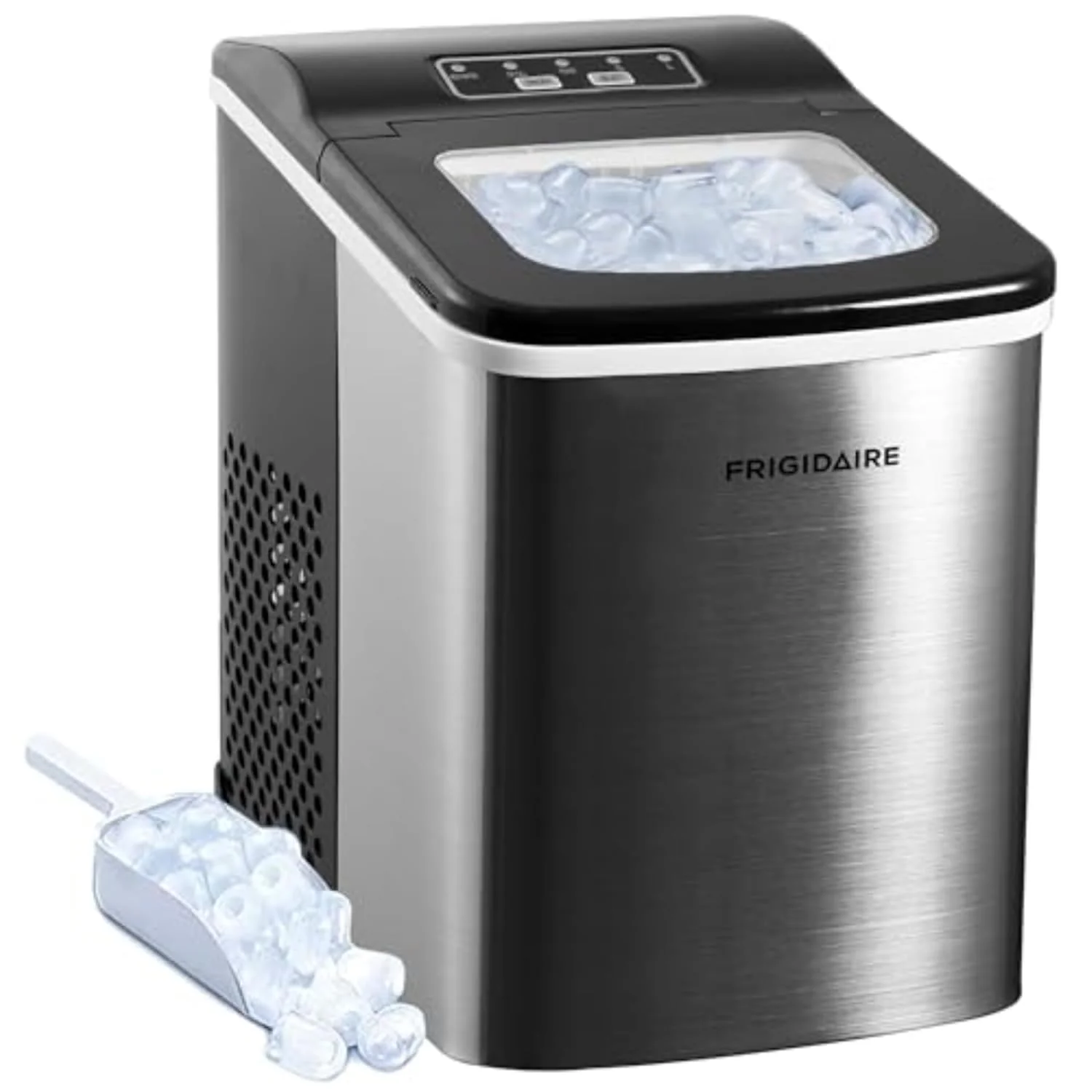 FRIGIDAIRE Gallery EFIC255 Countertop Crunchy Chewable Nugget Ice Maker, 44lbs per Day, Auto Self Cleaning, 2.0 Gen, Navy