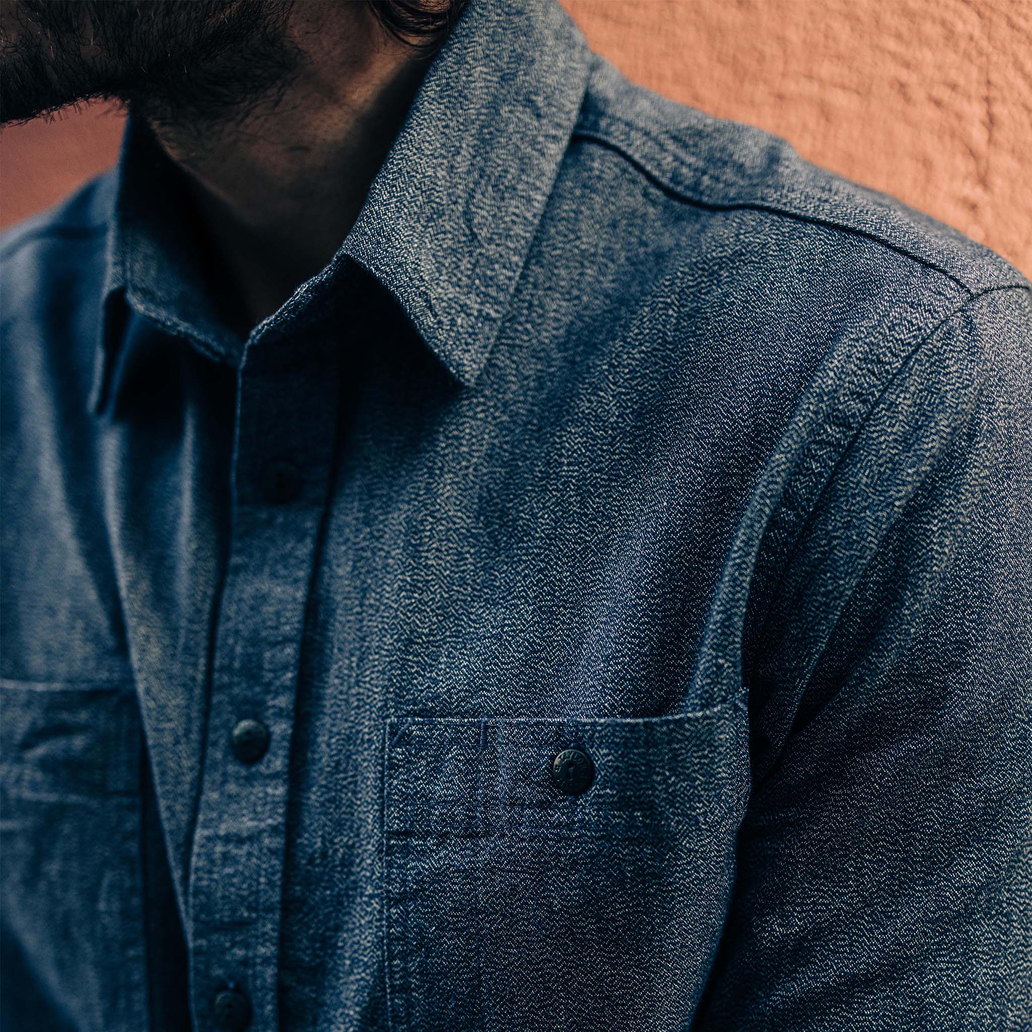 The Utility Shirt in Navy Jaspe