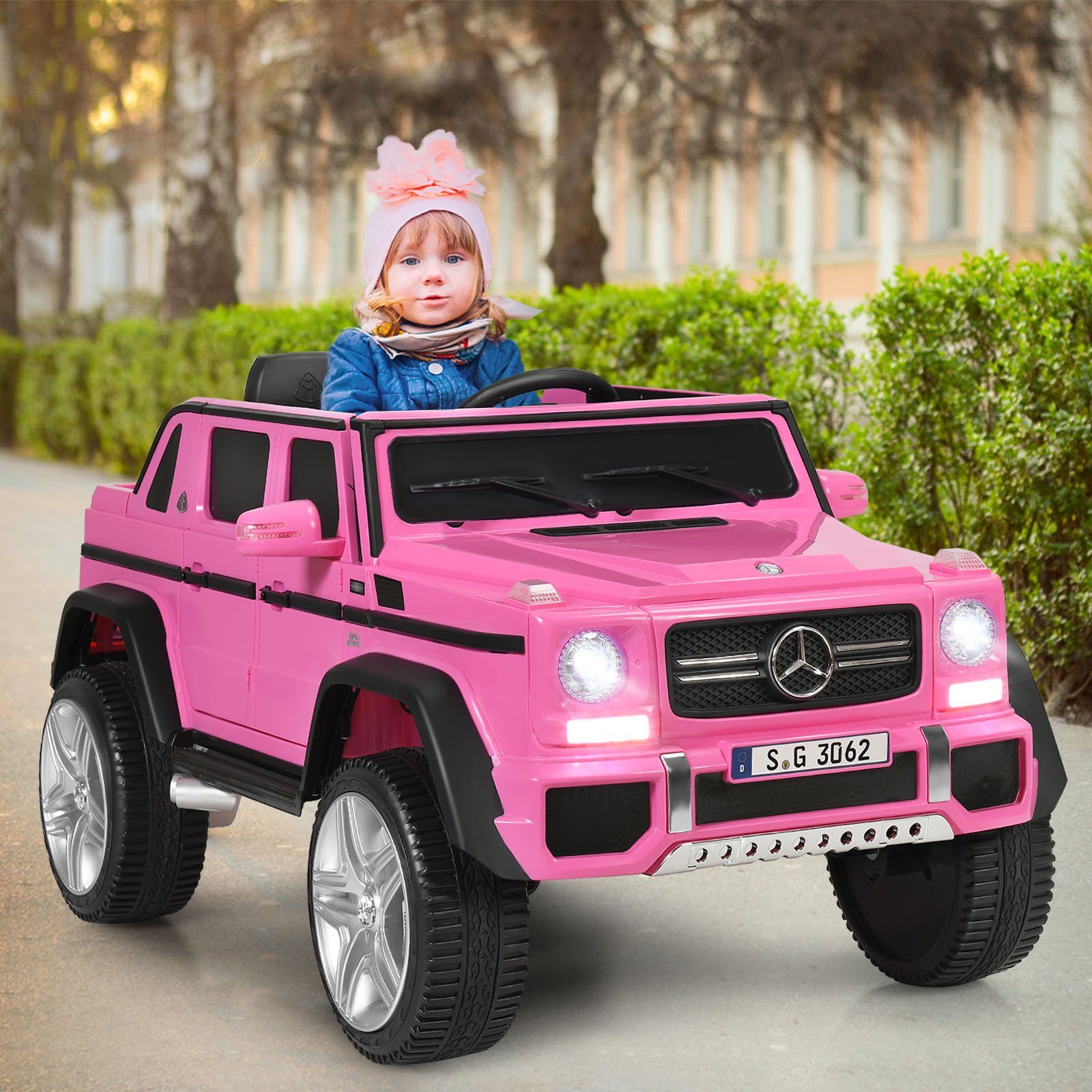 COSTWAY electric children's car Mercedes Benz, with music & LED, 2.5-5.5km/h