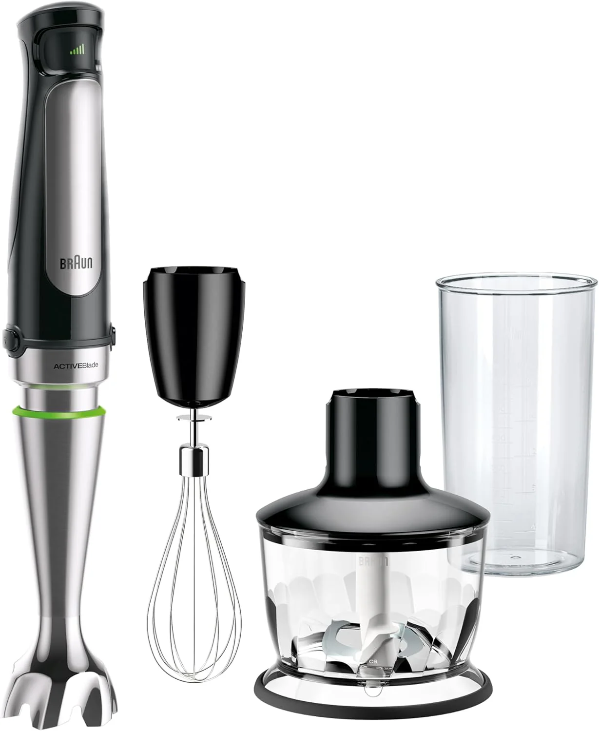 Braun MultiQuick 7 3-in-1 Immersion Blender with Food Processor �?Powerful Handheld Electric Stick Blender - Emulsifier for Chopping, Beating & Whisking - Ideal for Soup, Puree, Smoothies & More