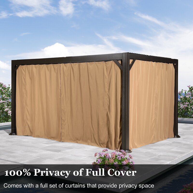 💥Clearance sale flow 13'W x 10'D Aluminum Pergola (Can be staked freely)