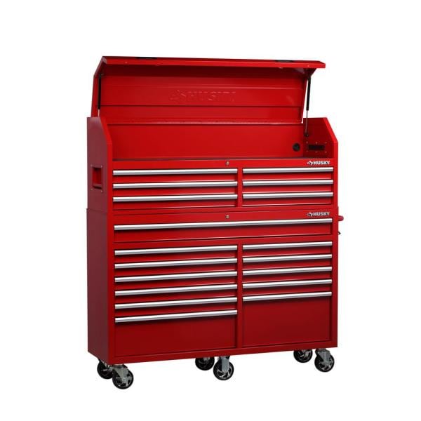61 IN W 18 DRAWER COMBINATIONS FOR ROYAL AND ROLL CABINET SET IN GLOSS RED