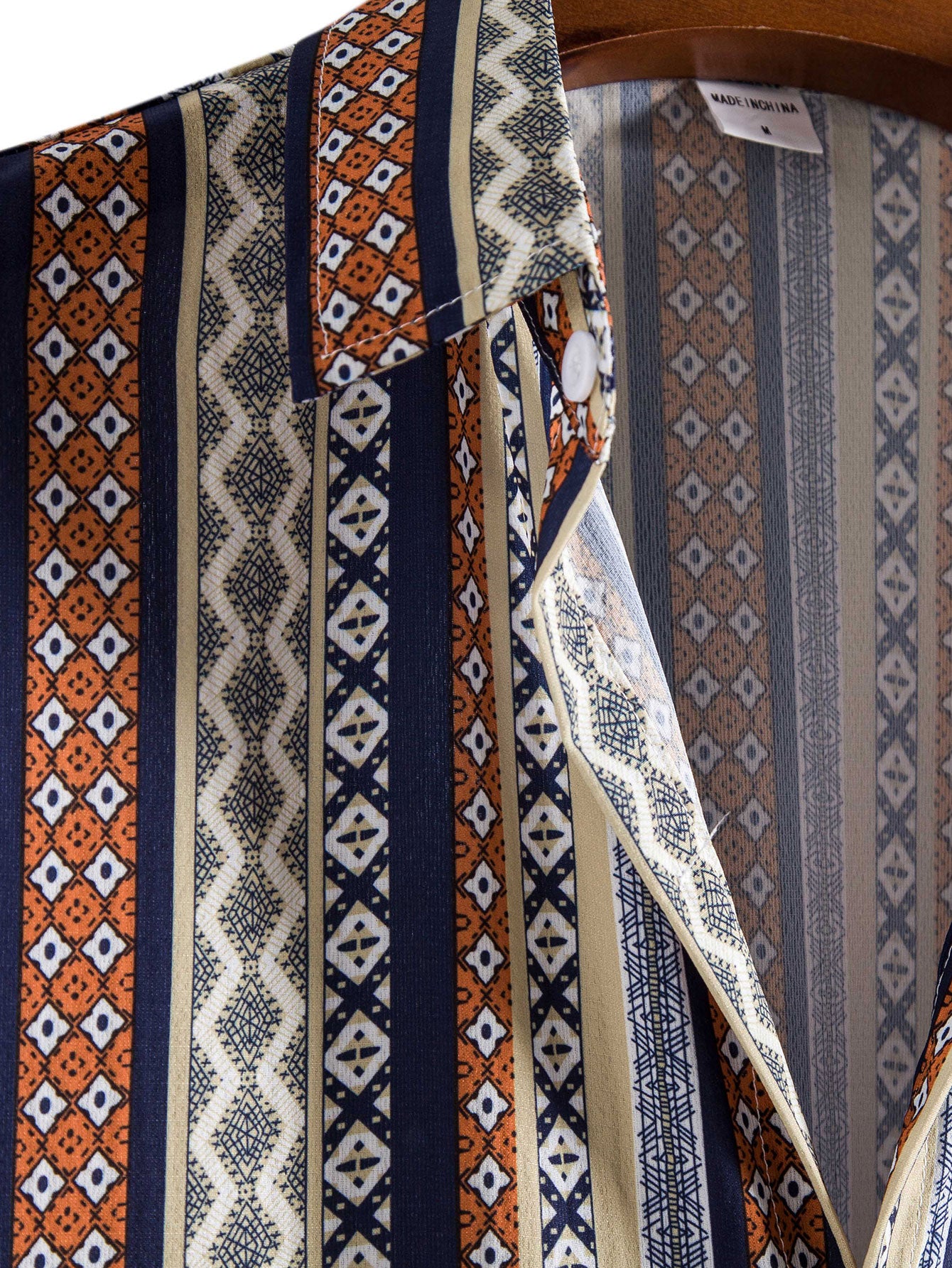 Ethnic Geometry Print Shirt