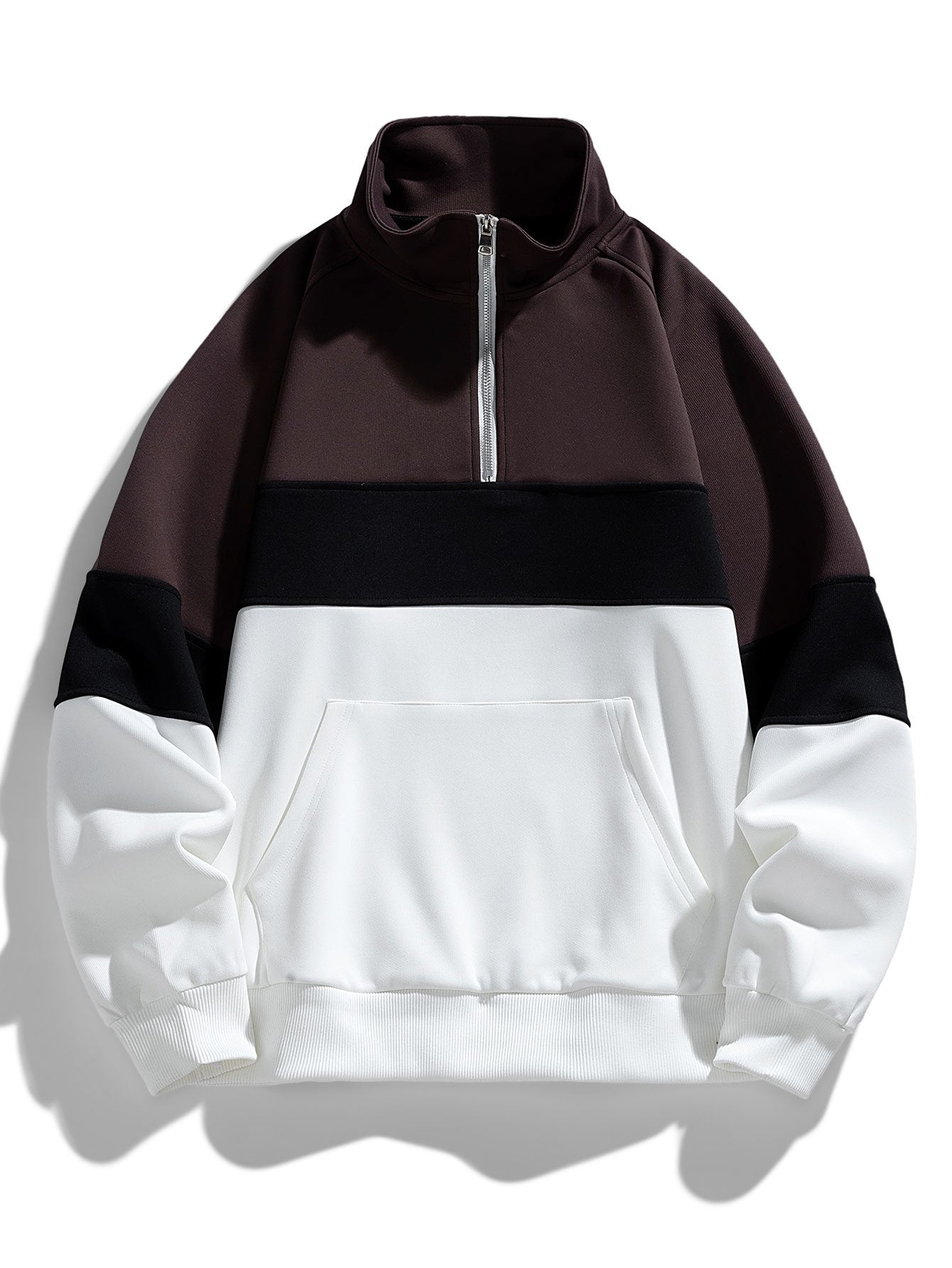 Color Block Quarter Zip Sweatshirt