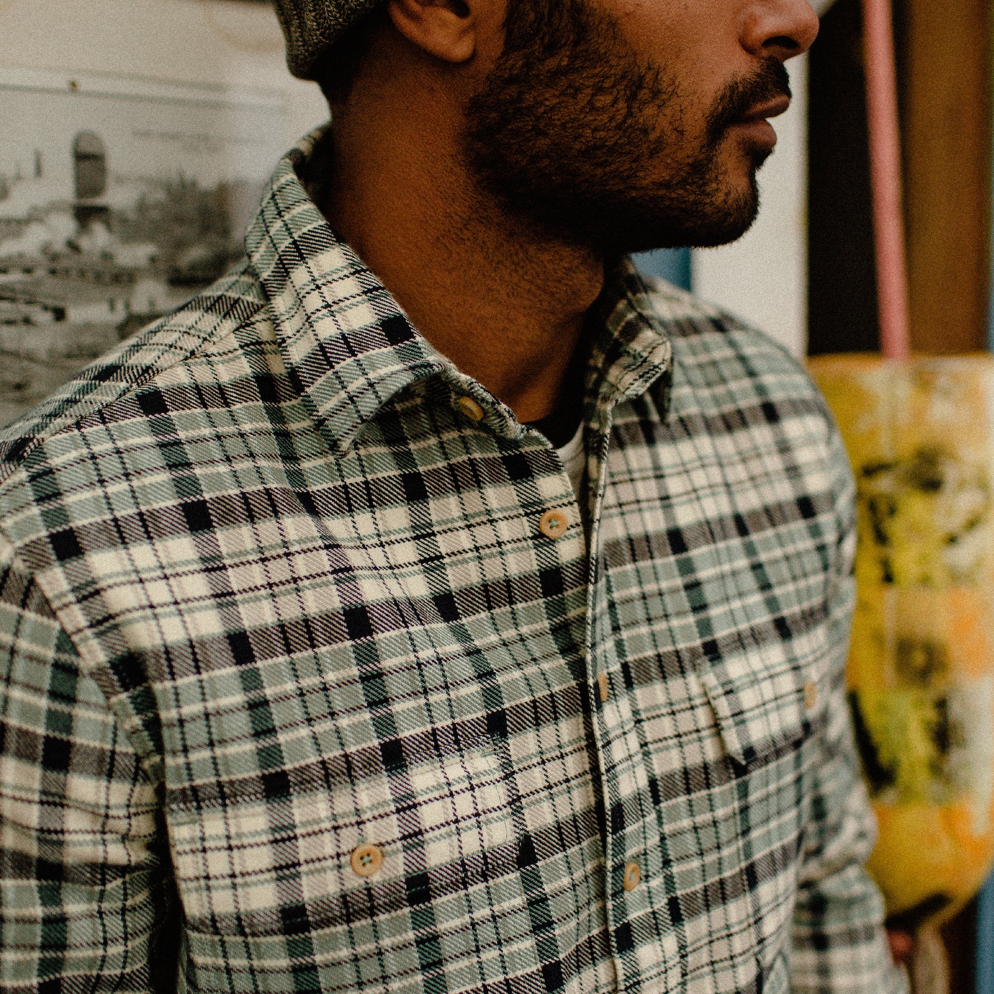 The Ledge Shirt in Blue Plaid
