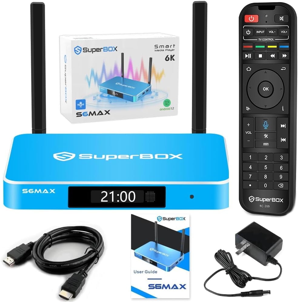 Superbox S6 Max Robot Vacuum, 6K Ultra HD, Voice Control